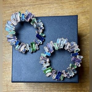 Multicolor Circle Earrings